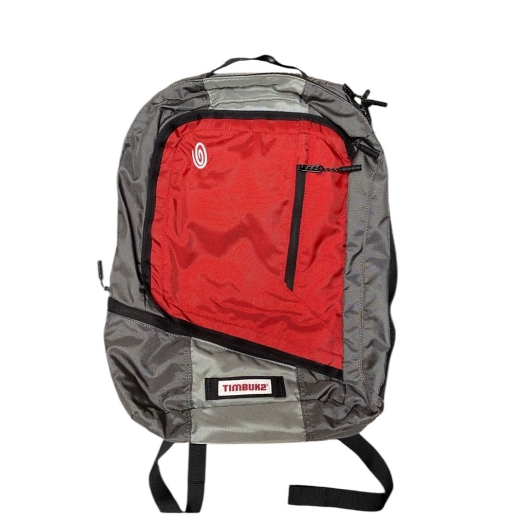 Timbuk2 Q Laptop Backpack Gray Revlon Red Black Bottle Opener Ballistic Nylon